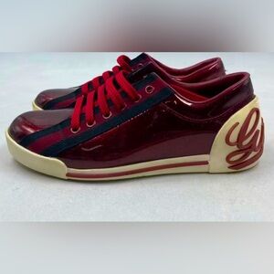 Gucci Burgundy and Cream Sneakers